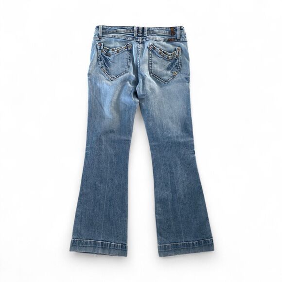 Zandi Bootcut Jeans Women’s Size 13 Medium Wash Denim Distressed Look - Picture 2 of 6